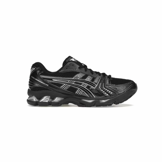 Pure black silver asics